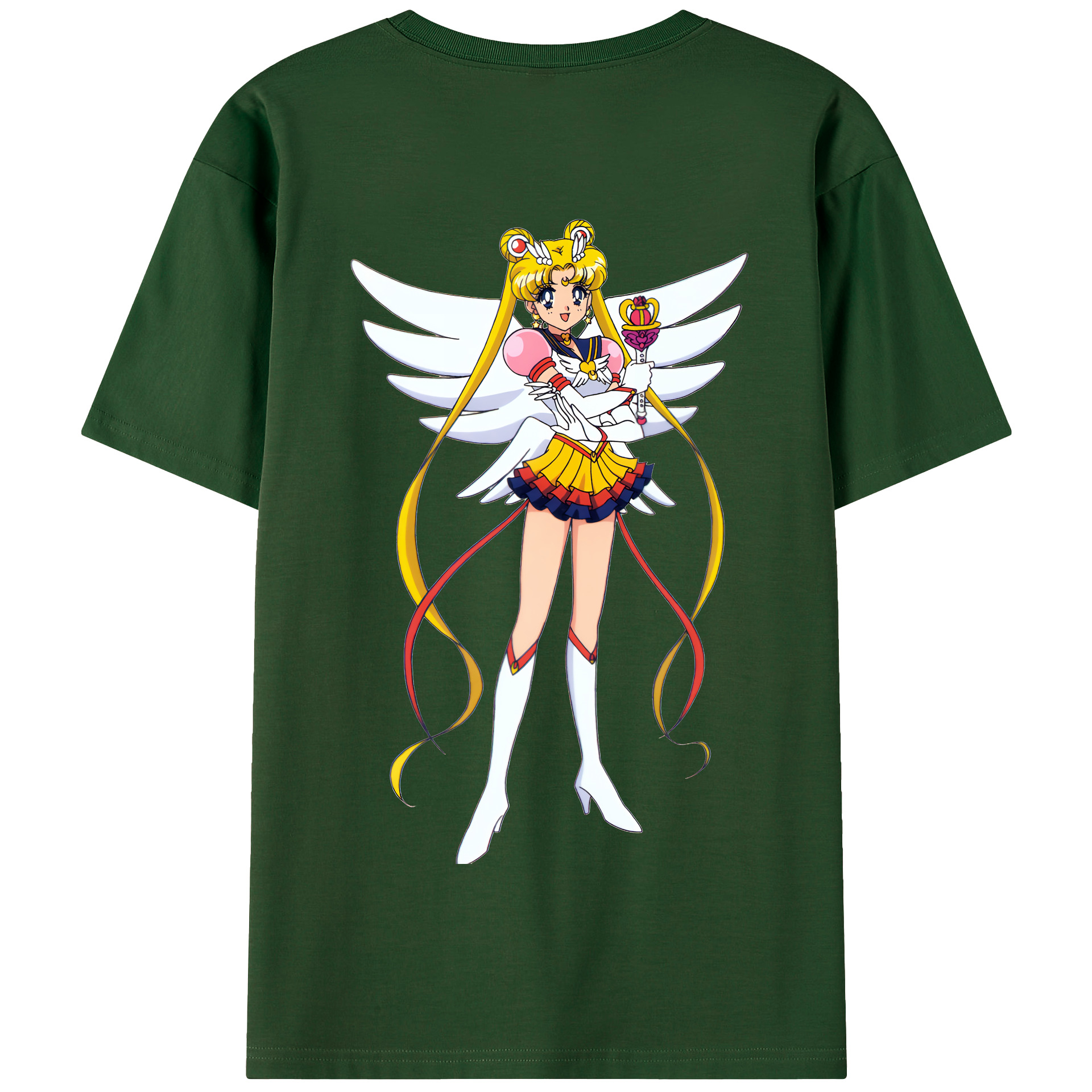 （画像用） 美少女戦士セーラームーン 月野 うさぎ つきの うさぎ Sailor Moon Tsukino Usagi 綿100％半袖Tシャツ（背面プリント）